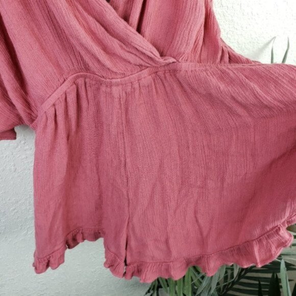 Bundle 2 TOPSHOP Boho Rompers Floral Print Ruffle Off Shoulder size S - Picture 15 of 16